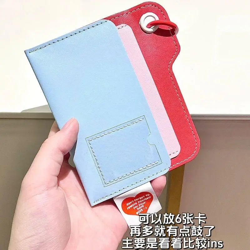 INS Colorful PU Passport Holder Ultra-thin Credit ID Card Wallet Portable Multi-card Card Bag High-capacity Passport Card Holder