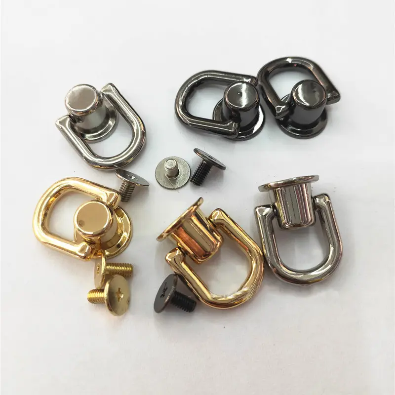 Metal Bag Rivet Nail Buckle Studs Button Handbag Belt Connector Leather Craft Luggage Bag Buckle Ring Snap Hardware Accessories