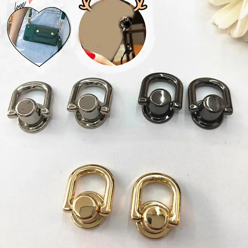 Metal Bag Rivet Nail Buckle Studs Button Handbag Belt Connector Leather Craft Luggage Bag Buckle Ring Snap Hardware Accessories