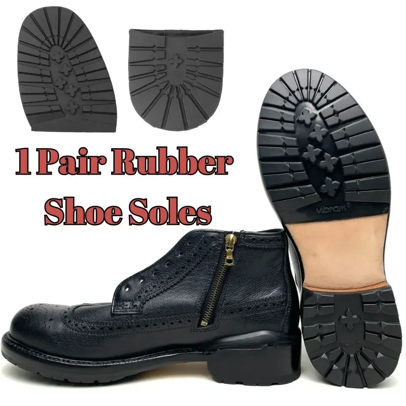 Anti Slip Heel Soles Boots Shoes Anti Slip Front Heel Soles Rubber Mute Soles Shoes Repair Accessories Front Soles Heel Sole DIY
