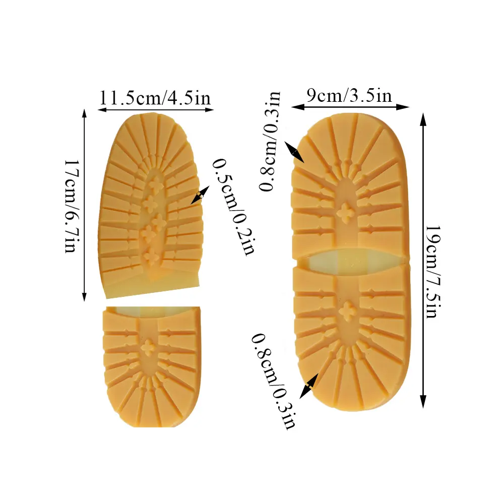 Anti Slip Heel Soles Boots Shoes Anti Slip Front Heel Soles Rubber Mute Soles Shoes Repair Accessories Front Soles Heel Sole DIY