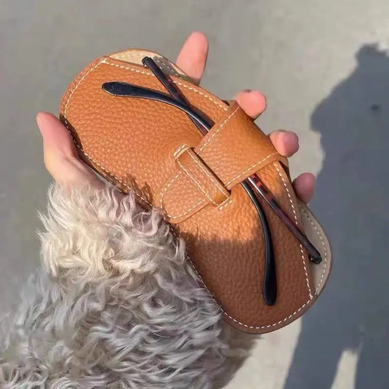 Trendy Leather Glasses Case Women Men Portable Sunglasses Box Fashion Soft Glasses Bag Solid Eyewear Protector Case Pouch