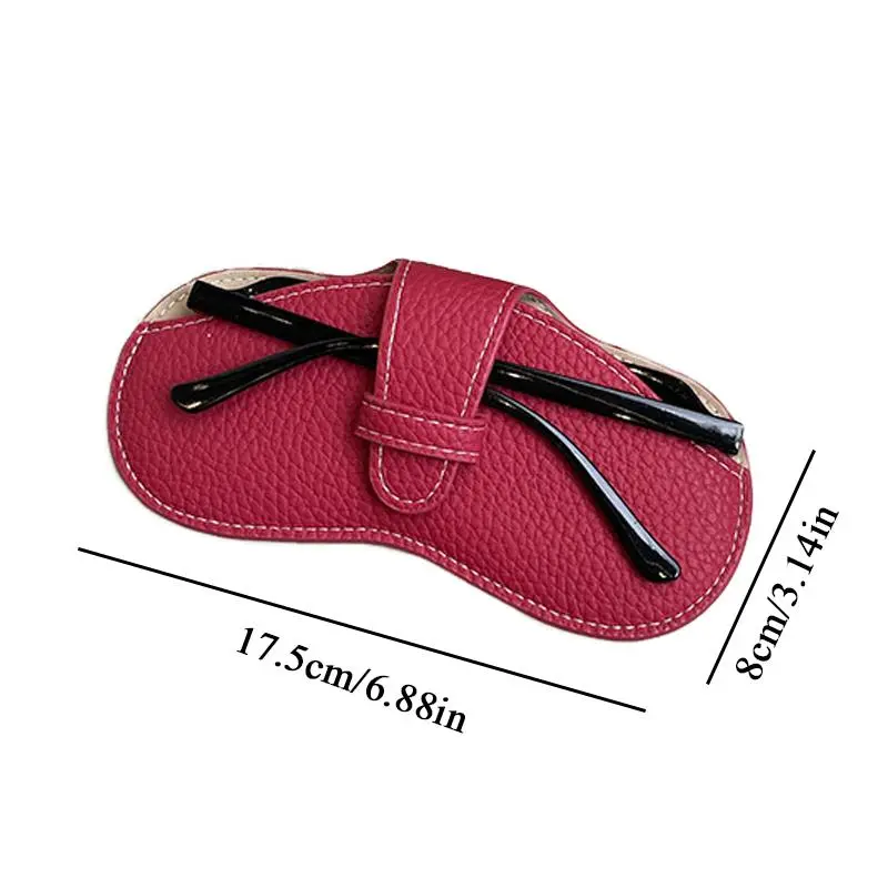 Trendy Leather Glasses Case Women Men Portable Sunglasses Box Fashion Soft Glasses Bag Solid Eyewear Protector Case Pouch