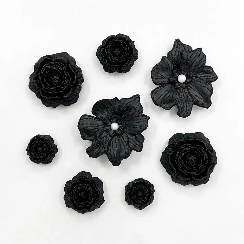 New Hole Shoe Laces Accessory Item Puff Flower Bouquet Shoe Upgraded Sensation Detachable High-End Feeling Decorative Flowers