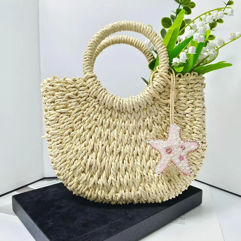 3D Beaded Patch Pendant Marine Organism Crystal Bag Lanyard Patch Conch Shells Beading Applique Patch Bag Charm Handmade