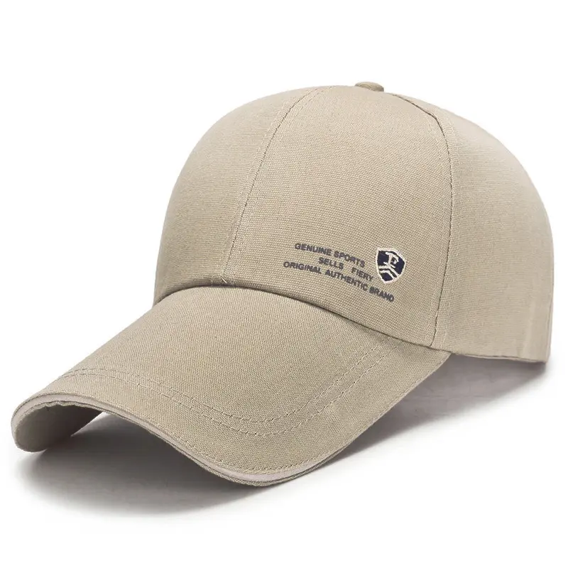 Spring Summer Baseball Cap Embroidered Canvas Sun Hat Outdoor Sports Cap Mens Hat for Fish Fashion Long-brimmed Golf cap 2022