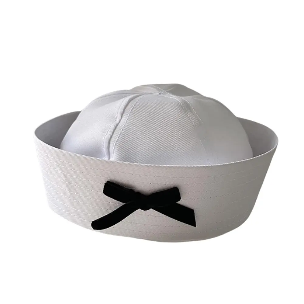 Y2K Sweet Pink White Bowknot Beret JK Beret Hat Sexy Dome Sailor Hat Korean Style Navy Cap Niche Flipped Nurse Cosplay Beret Cap