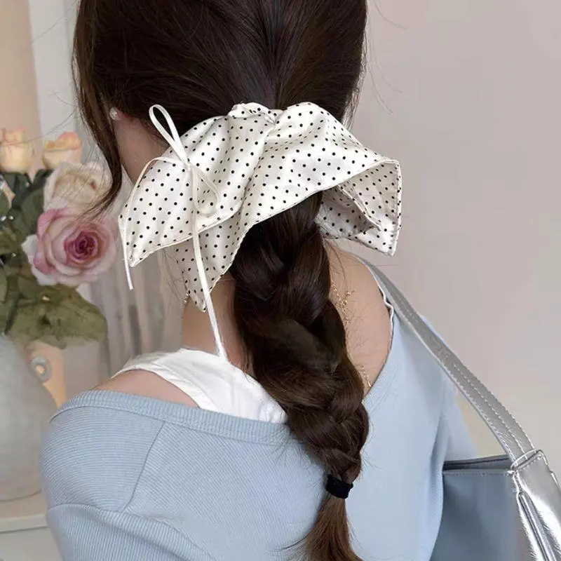 Women Square Large Scrunchies Vintage Plaid Hair Bands Ponytail Holder Tie Hair Hoop Scrunchy Rubber Band Women Hair Accessories