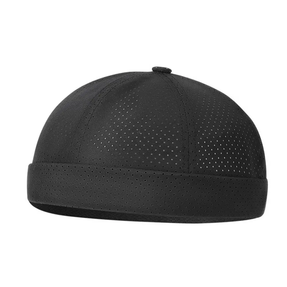 Summer Mens Docker Beanie Cap Outdoor Mesh Breathable Brimless Sailor Fisherman Quick Drying Hat Street Landlord Hat Skull Cap