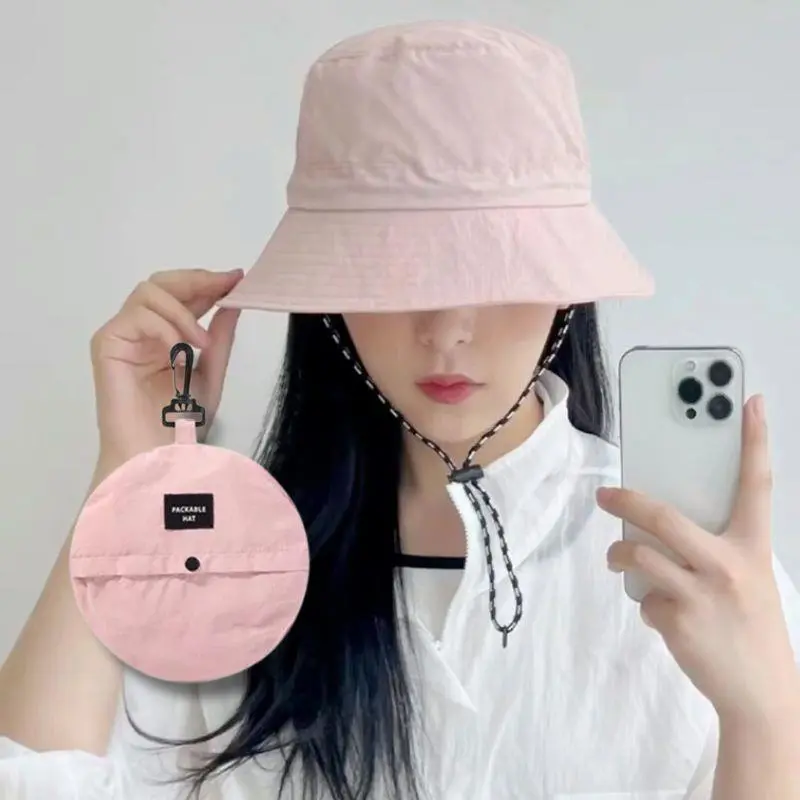 Foldable Bucket Hat Quick Drying Windproof Waterproof Breathable Visor Multi Functional Fisherman Cap Summer Anti-UV Panama Cap