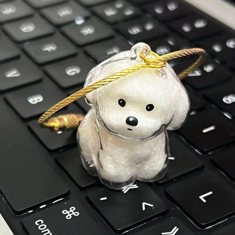 Dog Hair Storage Cute Pendant Keychain Bag Pendant Couple Car Key Chains Jewelry Souvenir Collection Gift Decoration Accessories
