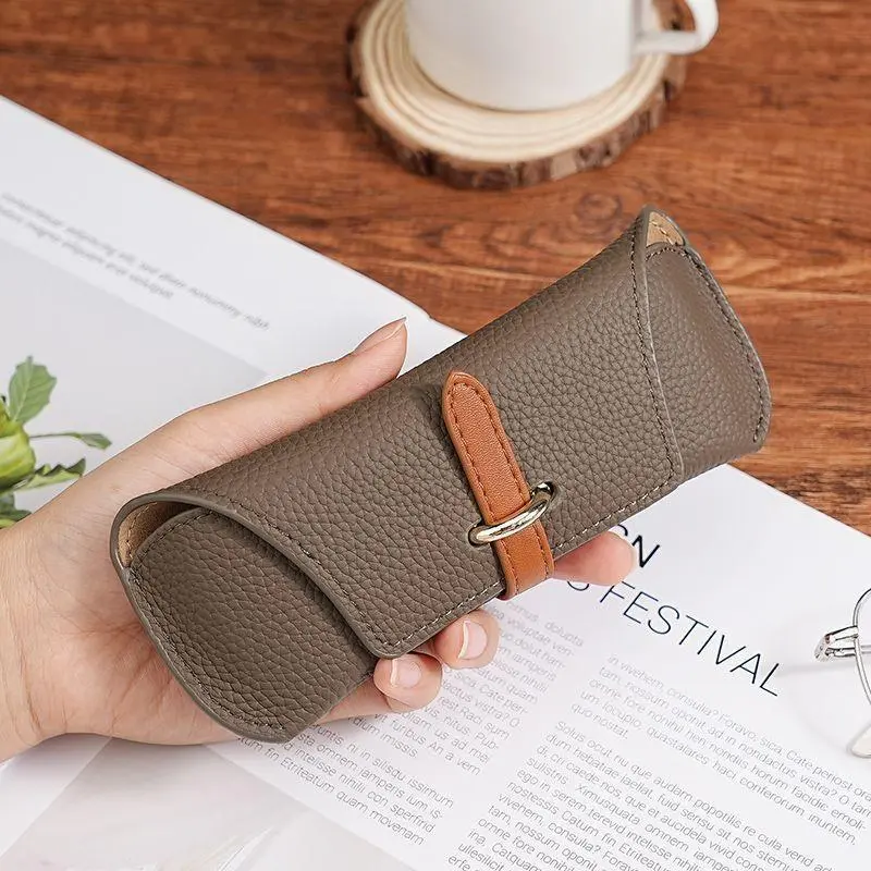 Luxury PU Leather Reading Glasses Bags Woman Men Portable Protective Travel Sunglasses Case Unisex Fashion Eyewear Accessories
