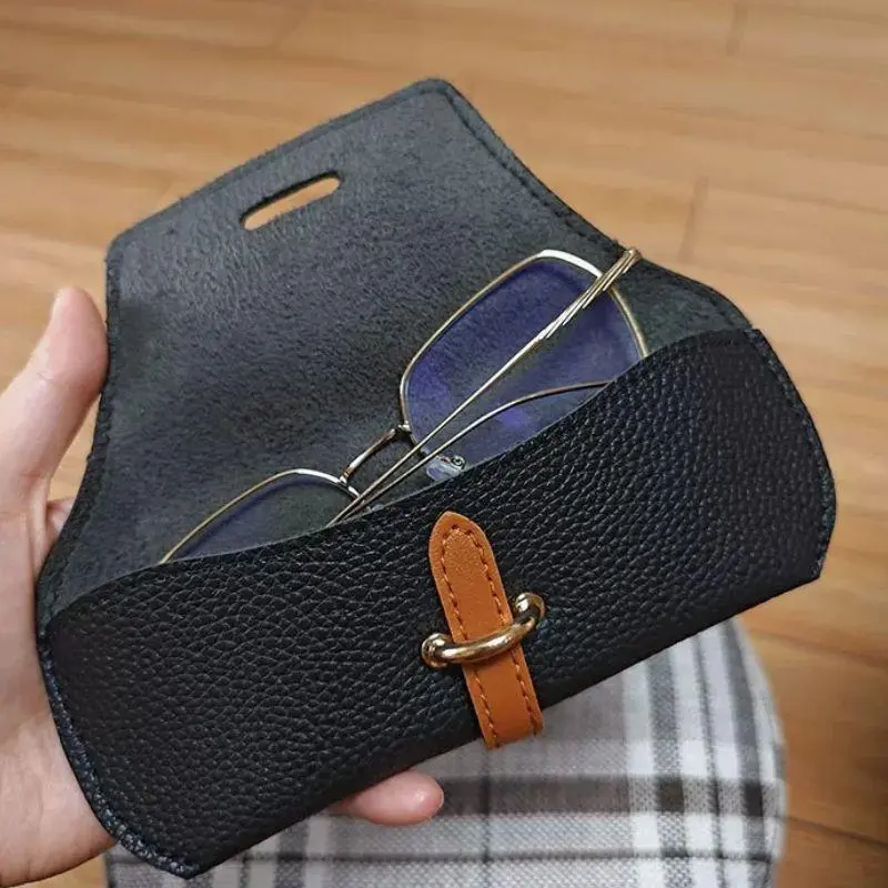 Luxury PU Leather Reading Glasses Bags Woman Men Portable Protective Travel Sunglasses Case Unisex Fashion Eyewear Accessories