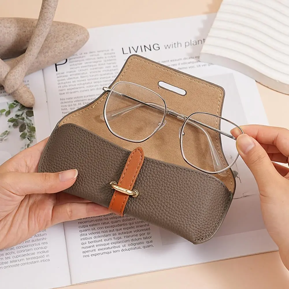 Luxury PU Leather Reading Glasses Bags Woman Men Portable Protective Travel Sunglasses Case Unisex Fashion Eyewear Accessories