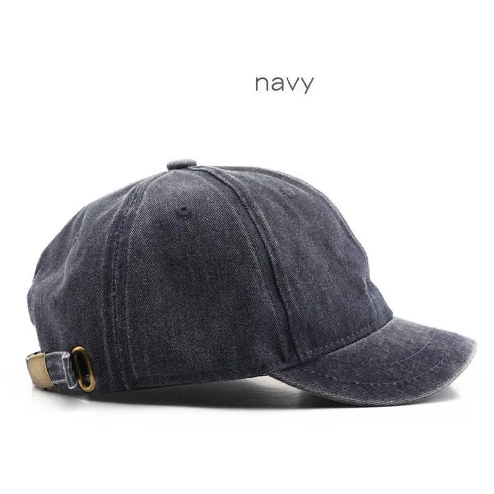 Retro Short Brim Baseball Caps For Man Women Solid Color Adjustable Outdoor Sun Visor Hats Cotton Streetwear Hip Hop Hats Gorras