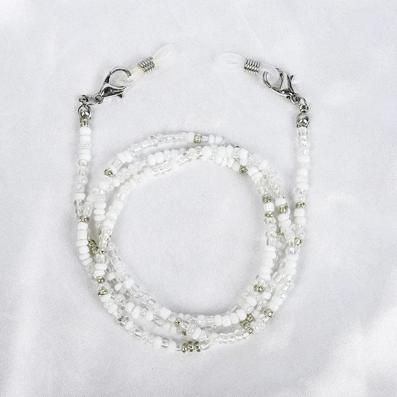 Bohemian Colored Glasses Chains Mask Strap Beaded Women Face Mask Lanyard Anti Slip Women's Neck Chain for Eyeglass Sunglasses