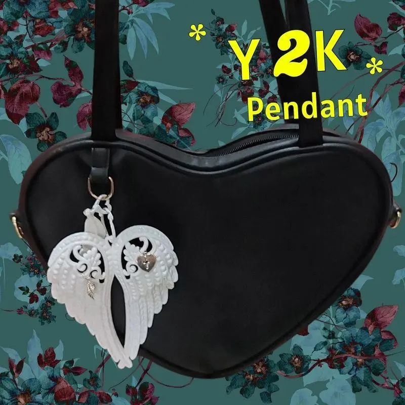 INS Keychain Pendant Versatile Angel Wings Bag Pendant For Man Woman Exquisite Backpack Decoration Punk  Accessories Key Chain
