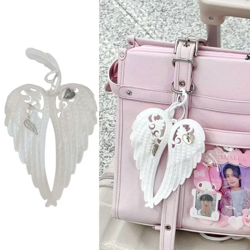 INS Keychain Pendant Versatile Angel Wings Bag Pendant For Man Woman Exquisite Backpack Decoration Punk  Accessories Key Chain