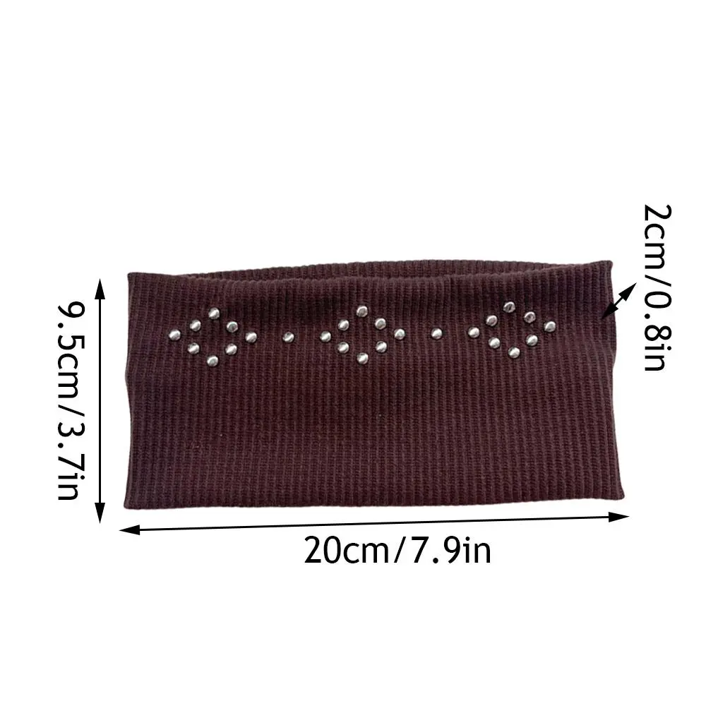 Korean Series Original Headband Punk Sweet Cool Girl Wide Stretchy Rock Steampunk For Sports Y2K Knit Headbands Hair Accessories