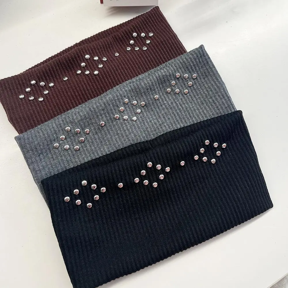 Korean Series Original Headband Punk Sweet Cool Girl Wide Stretchy Rock Steampunk For Sports Y2K Knit Headbands Hair Accessories