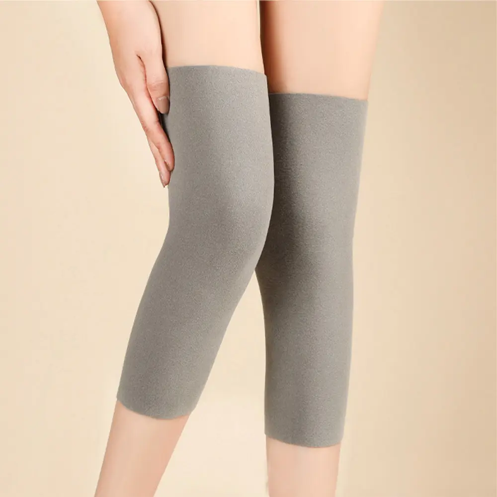 1Pair Winter Warm Knee Pads Men And Women Protection Knee Plus Velvet Wind And Cold Protective Gear Elastic Self Heating Kneepad