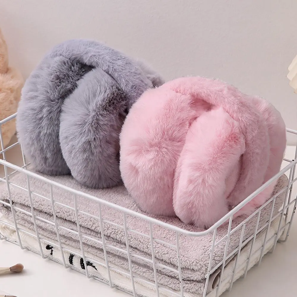 2024 New Thermal Earmuffs All-Match Autumn Winter Cycling Thicken Ear Bags Imitation Rabbit Marten Ear Muffs Plush Ear Protector