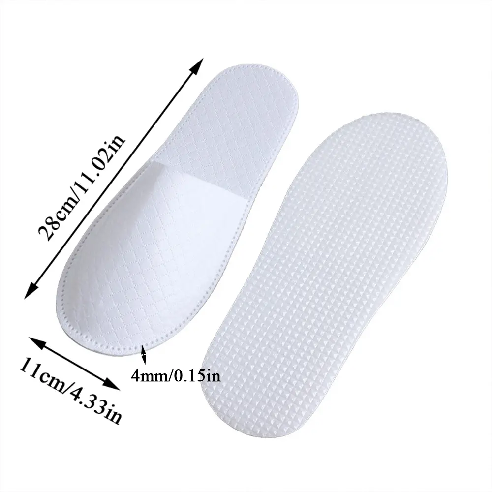1Pair Disposable Slippers Hotel Travel Slipper Sanitary Party Home Guest Use Men Women Unisex Shoes Home Bathroom Slippers