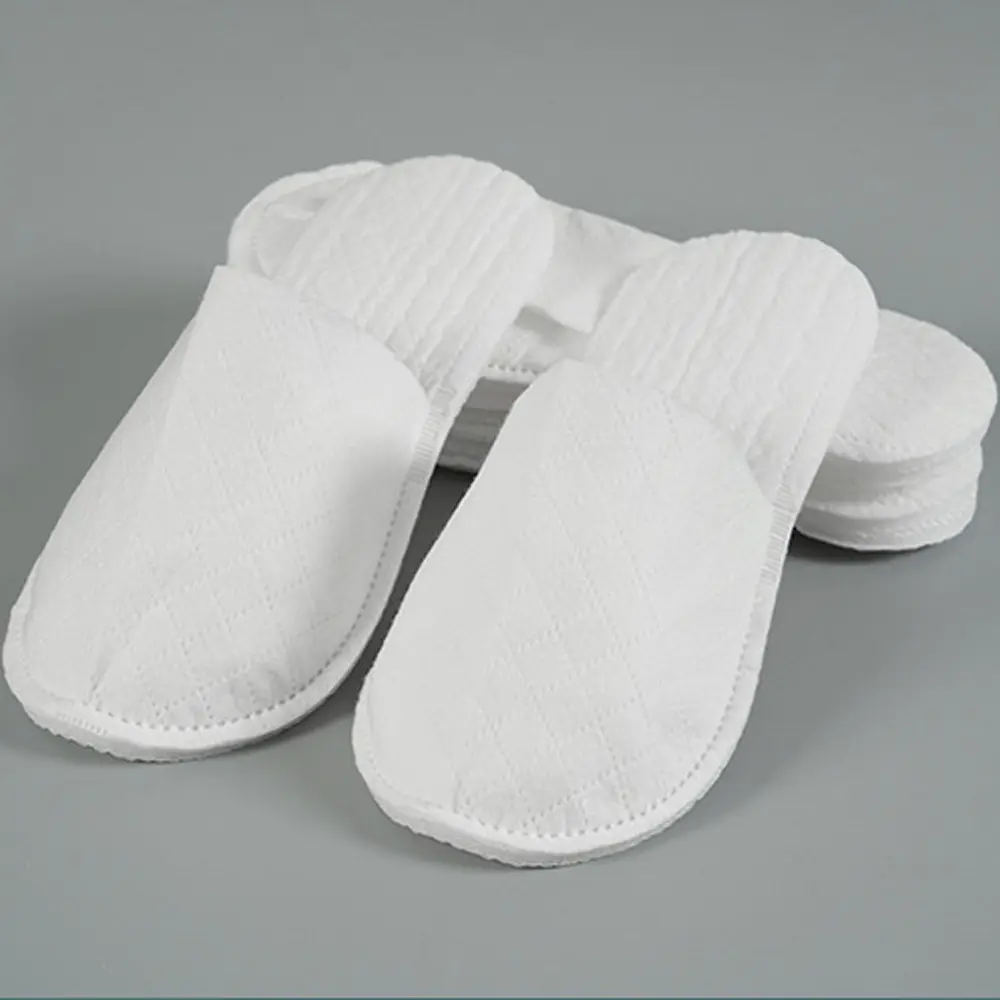 1Pair Disposable Slippers Hotel Travel Slipper Sanitary Party Home Guest Use Men Women Unisex Shoes Home Bathroom Slippers