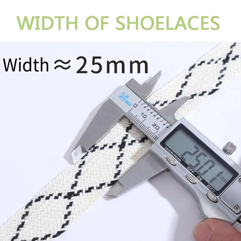 1 Pair 140cm Tasseled Shoelaces For Women 2.5CM Widened Black And White Flat Shoestring Sport Laces For Sneakers Casual Shoes