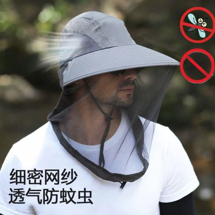 Anti Mosquito Fishing Cap Breathable Adjustable Mesh Fishing Hat Fashion Repellent Insect Bee Protection For Outdoor Camping