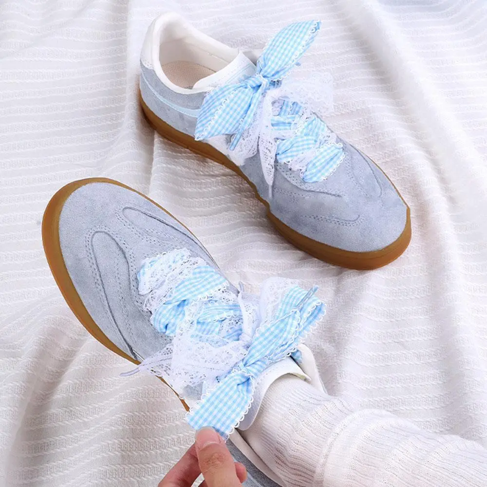 New Trendy Lattice Lace Shoelaces DE Training Shoes Laces Sneakers Shoes Laces DIY Combine Casual Shoelaces Shoes Decoration