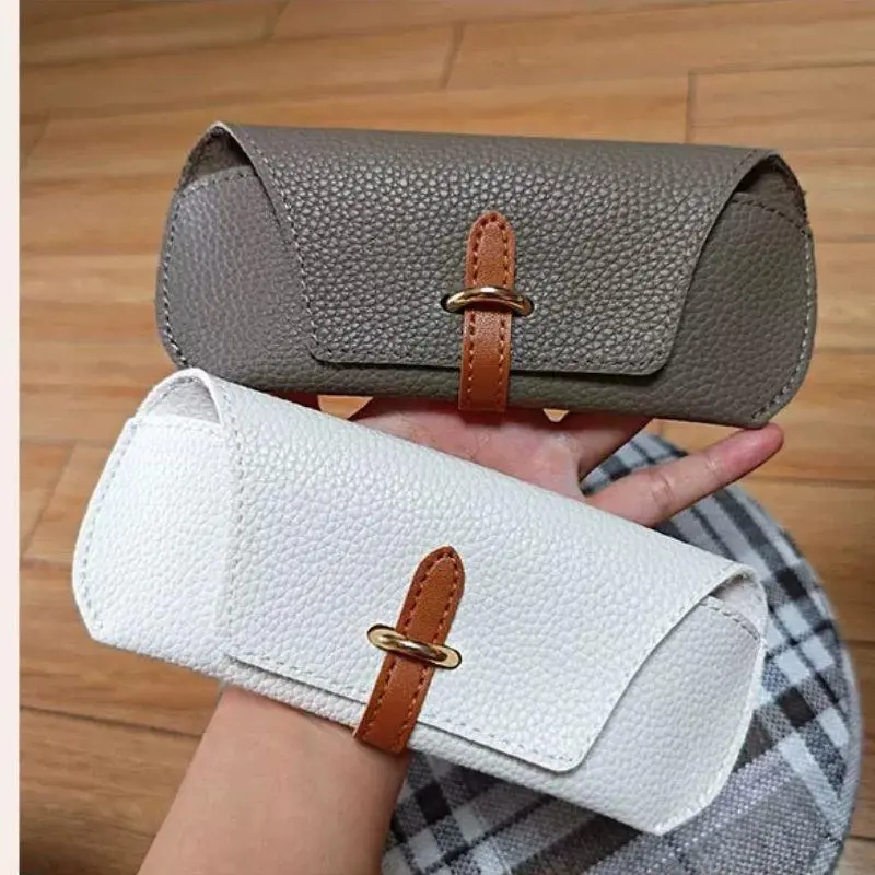 Genuine Leather Reading Glasses Bag Case For Man Women Student Sunglasses Storage Holder Pouch Eyeglasses Box Eyewear Protector