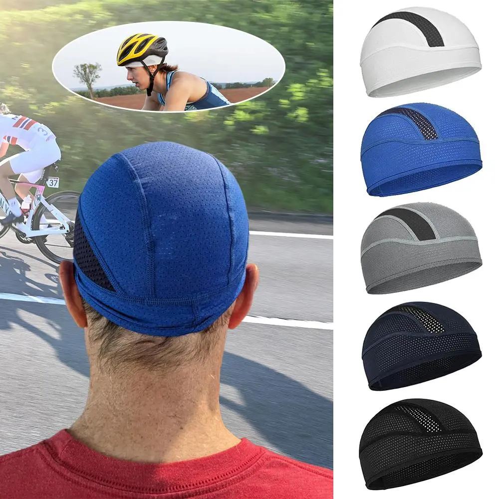Mesh Motorcycle Helmet Inner Cap Hat Quick Dry Breathable Mesh Hat Racing Cap Under Helmet Beanie Cap Motocross Motor Helmet Hat