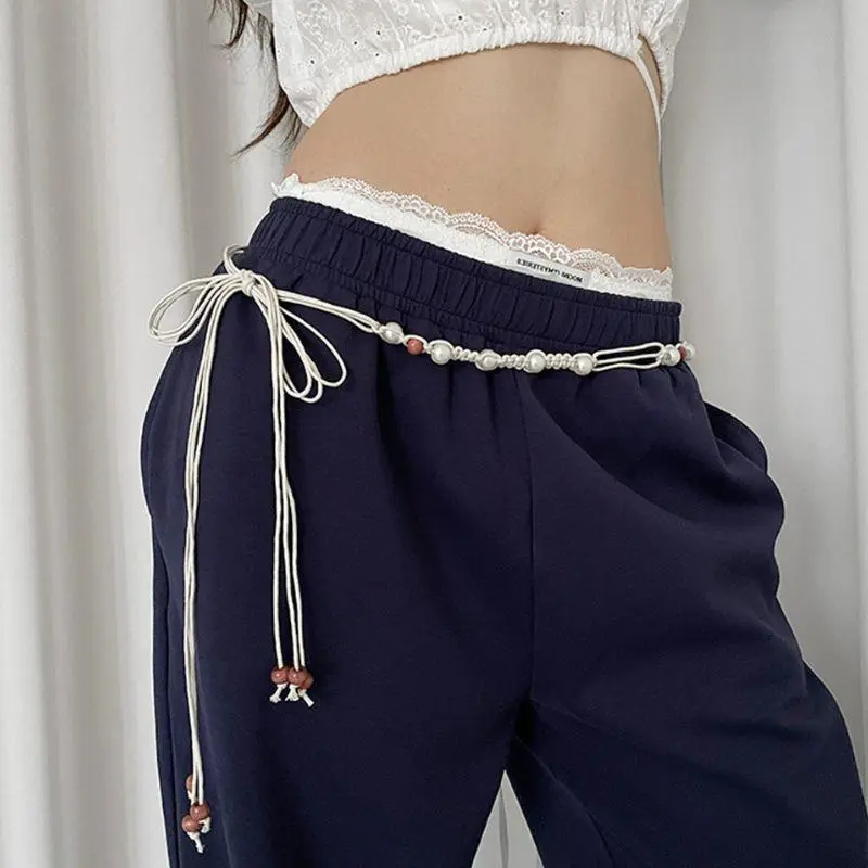 Bohème Ethnic Style Thin Waist Belt For Women Accessory Woven Decoration With A Dress Waist Chain For Summer Waist Rope Belt