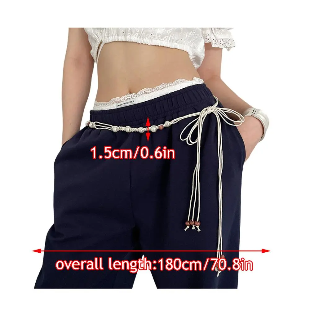 Bohème Ethnic Style Thin Waist Belt For Women Accessory Woven Decoration With A Dress Waist Chain For Summer Waist Rope Belt