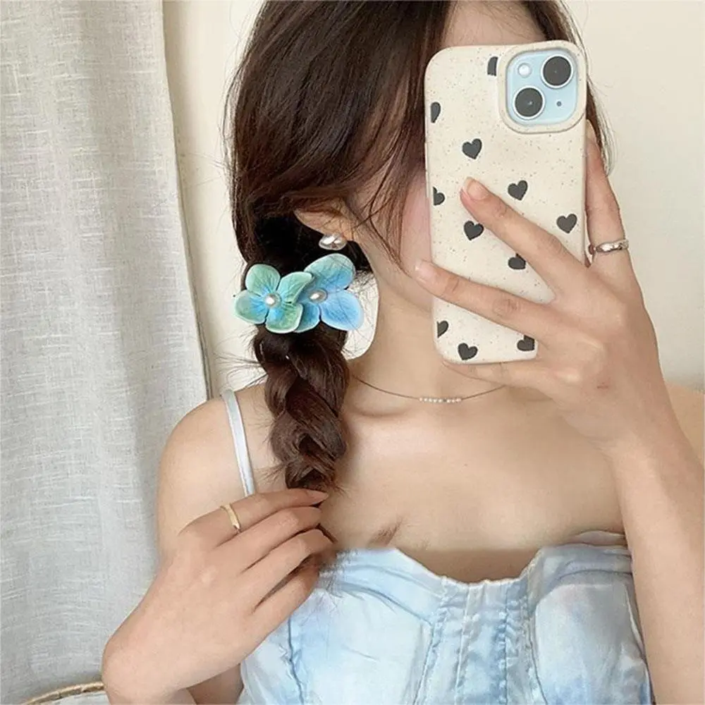 Trendy Fairy Phalaenopsis Flower Duckbill Clip Flower Pearl Hairpin Butterfly Orchid Flower Bangs Side Clip Hair Accessories