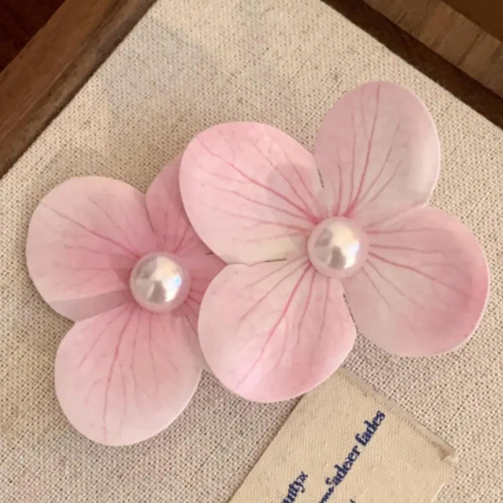 Trendy Fairy Phalaenopsis Flower Duckbill Clip Flower Pearl Hairpin Butterfly Orchid Flower Bangs Side Clip Hair Accessories