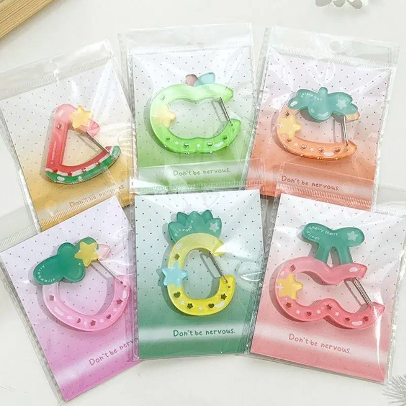 INS Style Summer Fruit Climbing Button Carabiner Acrylic Backpack Decorative Pendant Men's And Women's Bags Decorative Keychain
