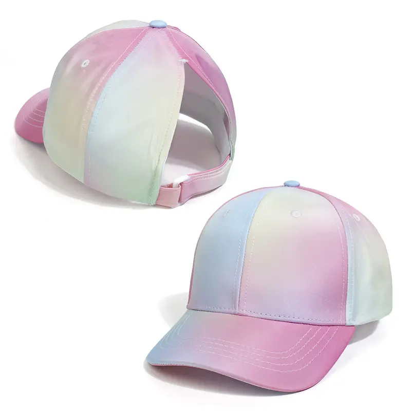 Fashion High Ponytail Kids Boy Hat Sun Hats Baseball Caps Solid Color Travel Caps Sun-proof Wide Brimmed Peaked Caps Hat