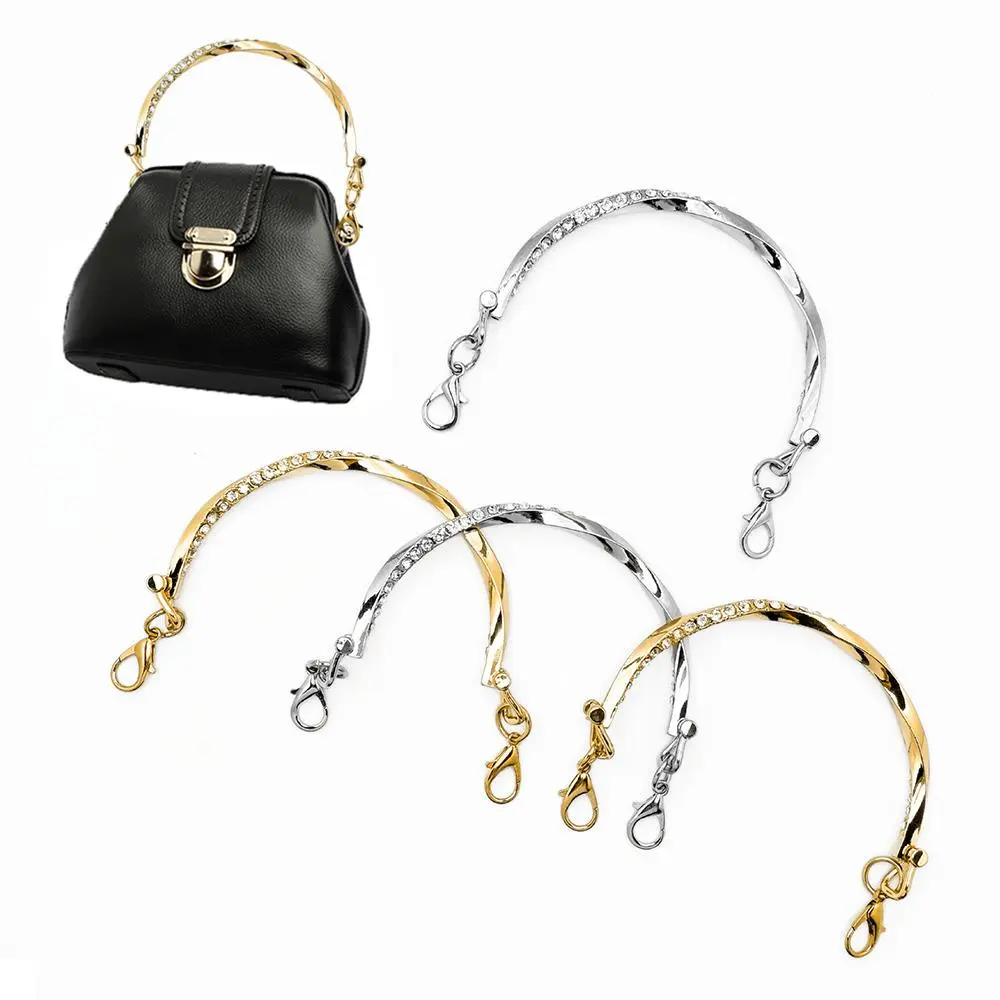 1PC Metal Gold Silver Bag Handle Replacement DIY Crafts Handbag Shoulder Bags Part Handle Women Handbags Parts Bag Accessories