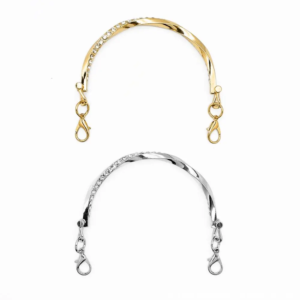 1PC Metal Gold Silver Bag Handle Replacement DIY Crafts Handbag Shoulder Bags Part Handle Women Handbags Parts Bag Accessories