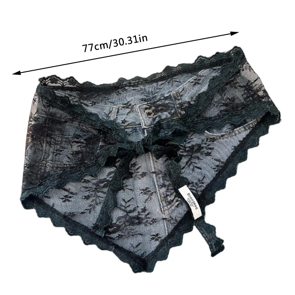 New Spring Summer Triangle Skirt One-piece Tie Up Ballet Style Jeans Apron Ladies Skirts Versatile Ins Trendy Sweet Girls Skirts