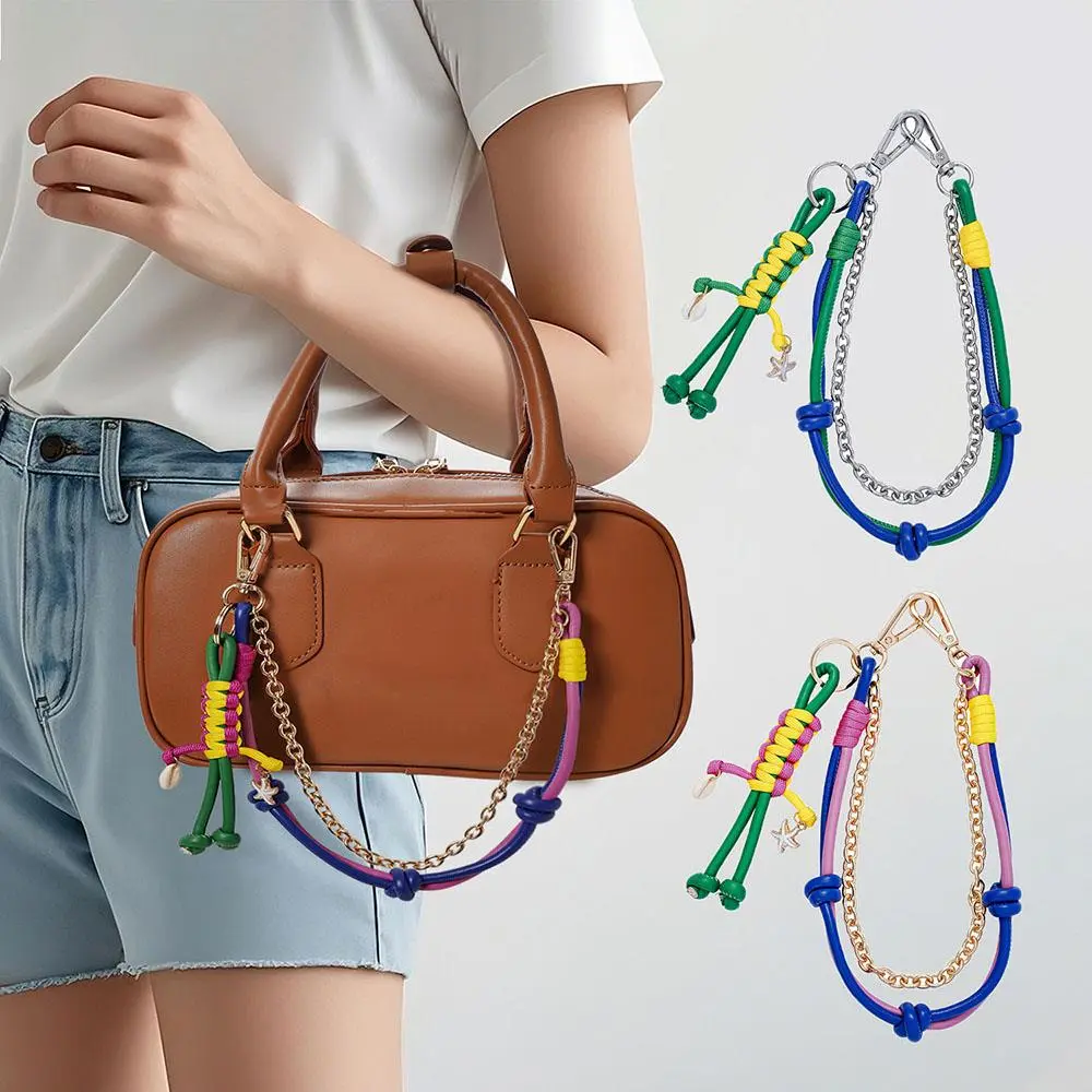 Fashion Robot Design Ladies Chain Bag Pendant Stainless Steel Rope Braided Keychain Pendant 2025 New Handmade Car Key Pendant