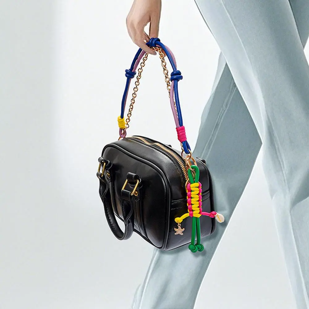 Fashion Robot Design Ladies Chain Bag Pendant Stainless Steel Rope Braided Keychain Pendant 2025 New Handmade Car Key Pendant