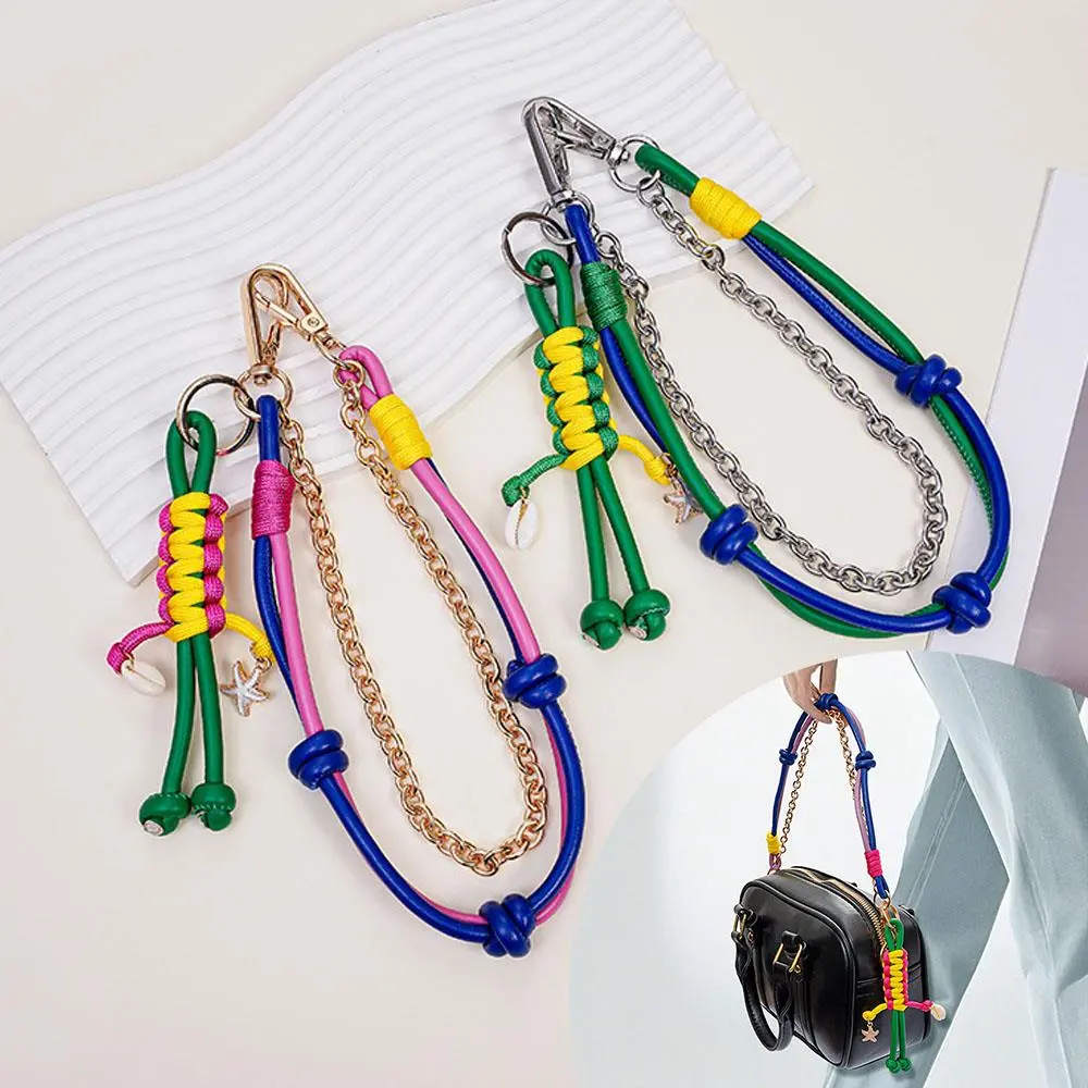 Fashion Robot Design Ladies Chain Bag Pendant Stainless Steel Rope Braided Keychain Pendant 2025 New Handmade Car Key Pendant