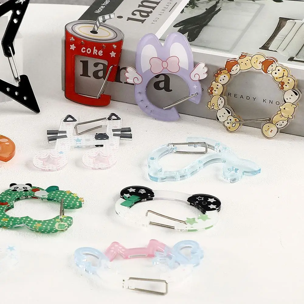 Acrylic Cartoon Climbing Button Carabiner Backpack Hanging Pendant Journal Decoration Korean Keychain Pain Bag Buckle Pendant