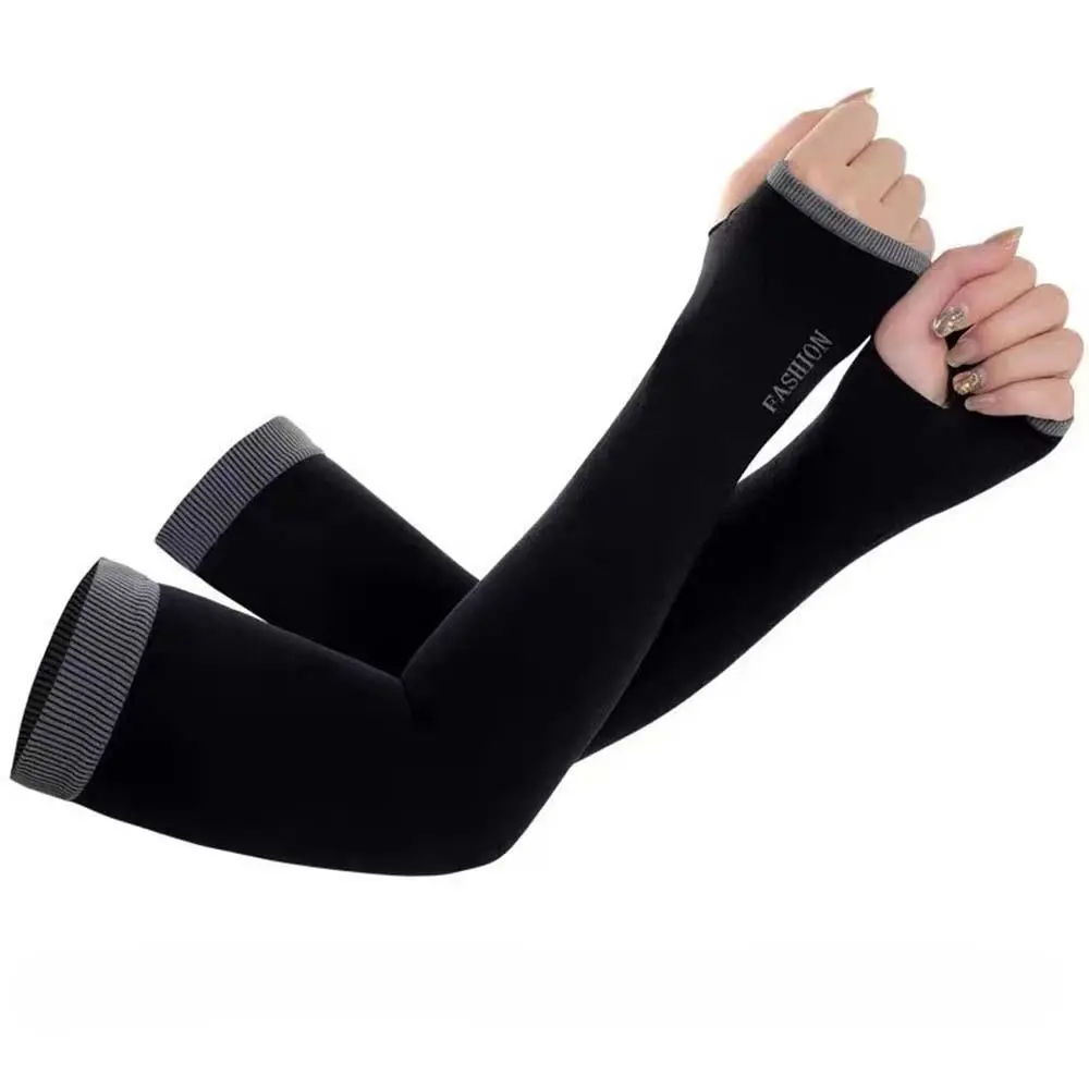 2Pcs Arm Sleeves Sport Sun UV Protection Hand Cover Summer Cooling Running Fishing Arm Cover Cycling Driving Anti-UV Elbow Cover