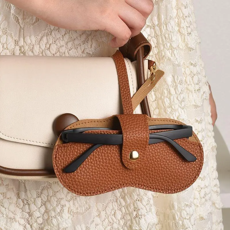 PU Leather Glasses Bag Portable Sunglasses Pouch Slim Fashion Glasses Case Holder Glasses Organizer Travel Sunglasses Pouch