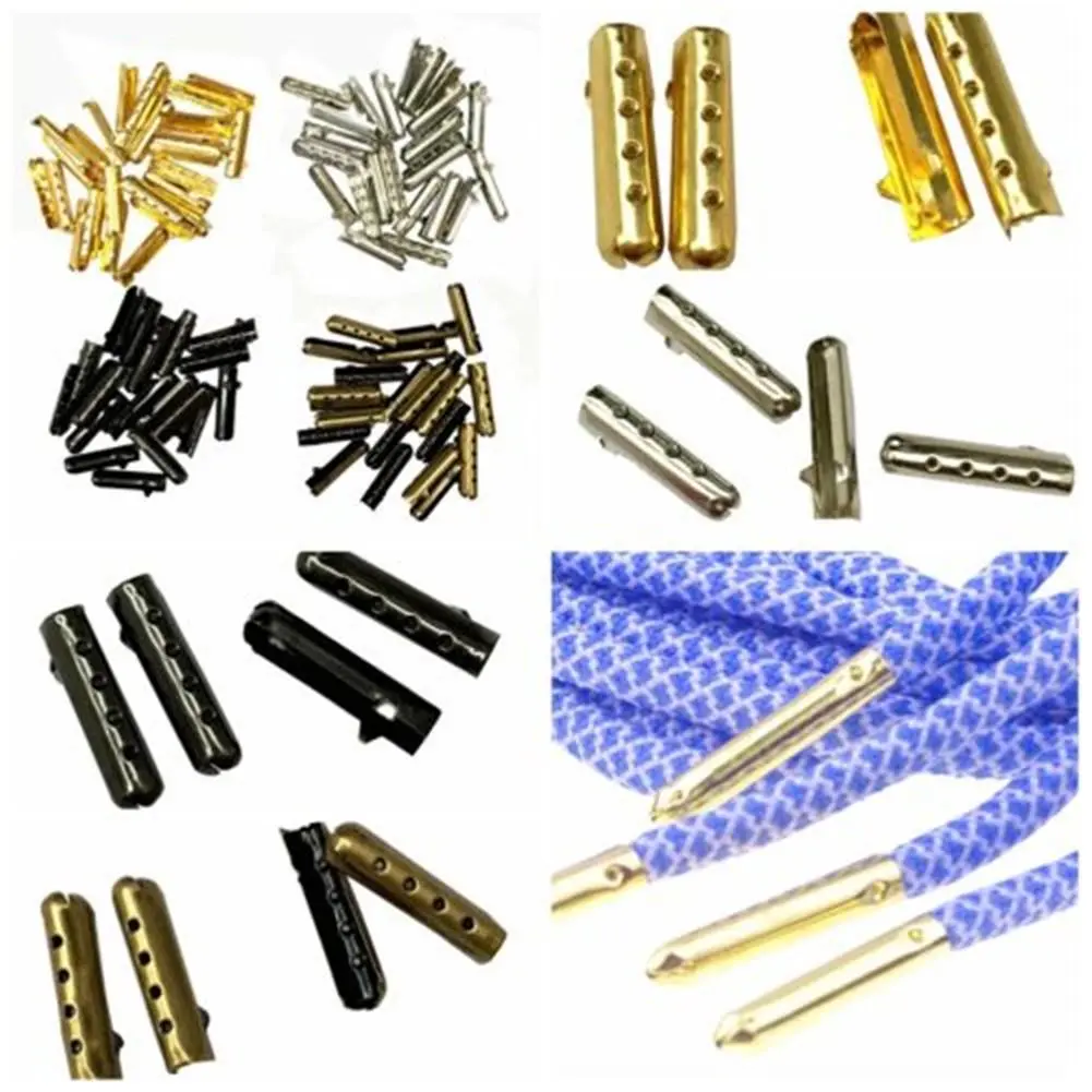 100 PCS Shoelace Head Aglets DIY Shoelaces Repair Shoe Lace Tips Replacement Head Shoestrings Bullet Aglets Shoes Accessories