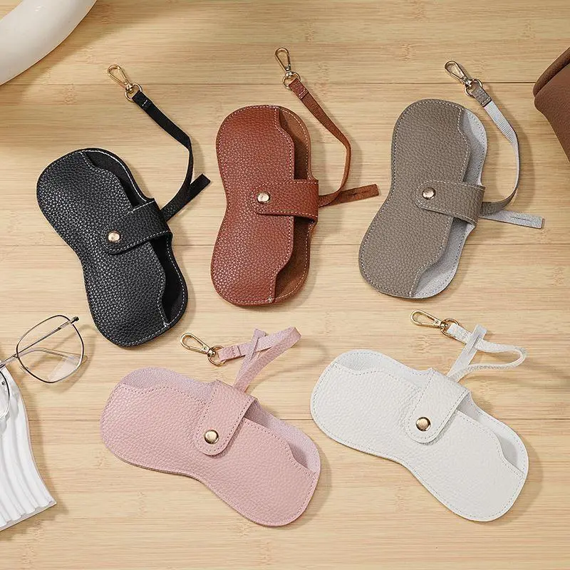 PU Leather Glasses Bag Portable Sunglasses Pouch Slim Fashion Glasses Case Holder Glasses Organizer Travel Sunglasses Pouch